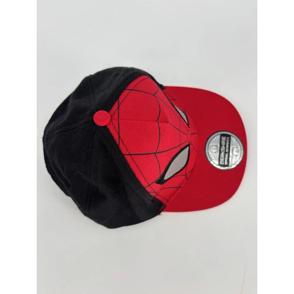 EUC Marvel Spiderman Eyes Youth Snapback Red/Black Hat Berkshire Official OSFM